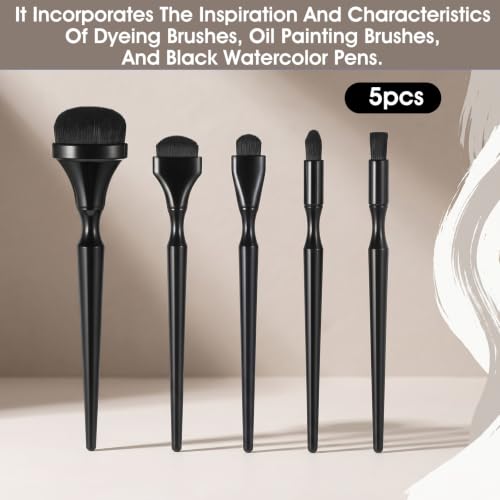 Yuanchu 5 Pcs Blending Brushes, Art Painting Brushes for Acrylic Charcoal