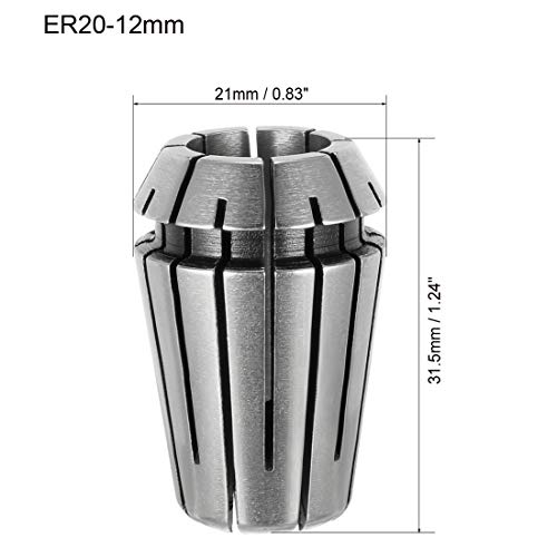 uxcell ER20 12mm Spring Collet Chuck for CNC Engraving Machine Lathe - size: 12mm