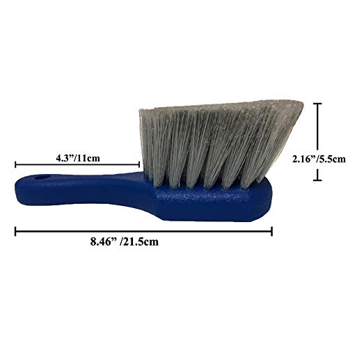 Wheel & Tire Brush for Car Rim, Soft Bristle Car Wash Brush - color: Blue