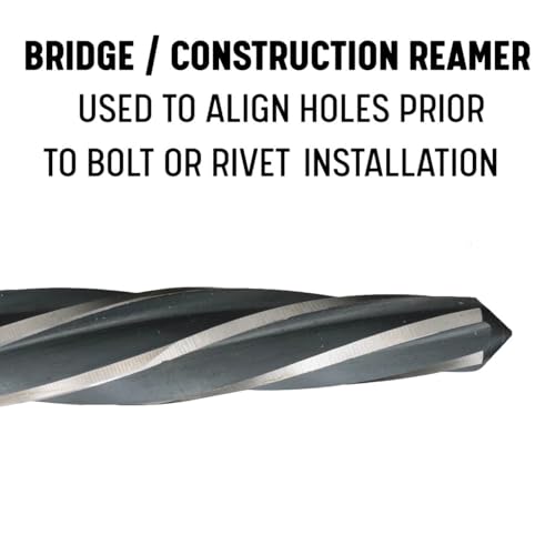 Drill America 1/2" Bridge/Construction Reamer with 1/2" Shank, DWR Series - size: 1/2 in