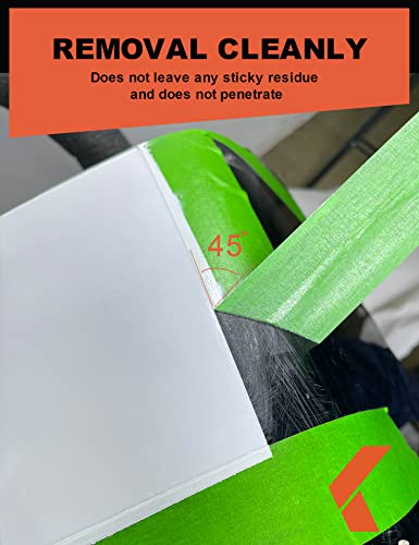 KREFINISH Painters Tape for Car Paint Green No Residue Automotive Masking Tape for Automotive Painting - Heat Resistant for Paint Booth,0.94 Inches X 60 Yards, 6 Rolls - size: 0.94in-6rolls