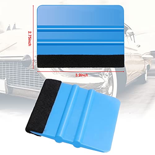 Frienda 12 Pcs Felt Edge Squeegee for Vinyl, 4 Inch Plastic Edge Tool
