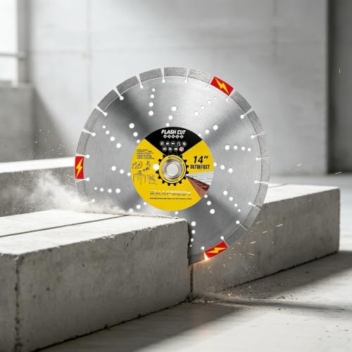 RHAPSODY 14Inch Ultrafast Diamond Saw Blade,Segmented General Purpose Blade - size: 14Inch (350mm)-1pc