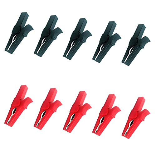5 Pairs Fully Insulated 30A Safety Test Alligator Clips - style: Alligator clip
