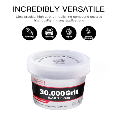 Diamond Paste Polishing Compound, 30,000 Grit, 50 G/1.76 Oz, Mirror Finish - size: 30,000Grit, style: 1.78 oz (50g)