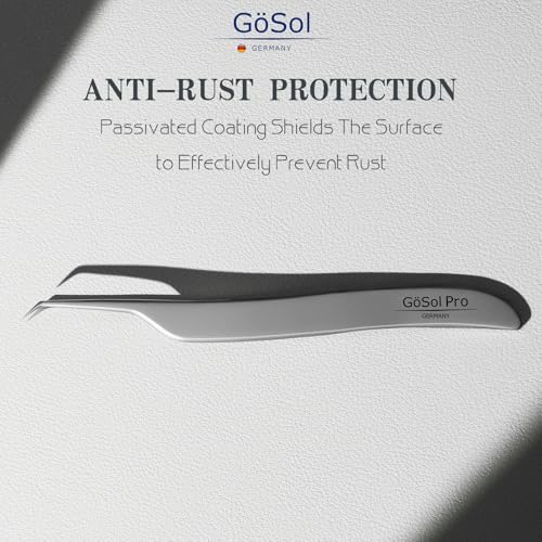 Pro Blackhead Tweezers, Precision Slant Tip for Blackhead Extraction - color: Black Leather Case