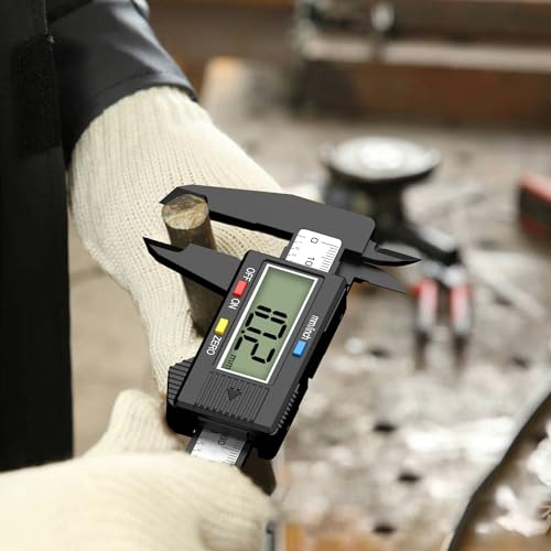 HDLNKAK Digital Caliper, 6 inch/150 mm Precision Caliper with LCD displays - color: Dark Black