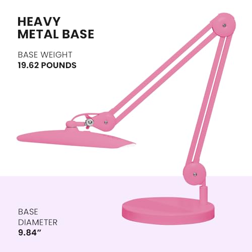 Neatfi 9.84-Inch Round Weighted Lamp Base, 19.62 lbs (Pink) - color: Pink