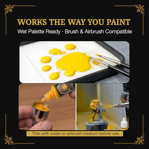 Ludus Bellum Miniature Paint Yellow Color 18ml Precision Dropper Bottle - color: Yellow