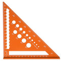 HARFINGTON Metal Square Ruler 7" Aluminum Alloy Carpenter Square Orange - color: Orange, style: Dual Scales