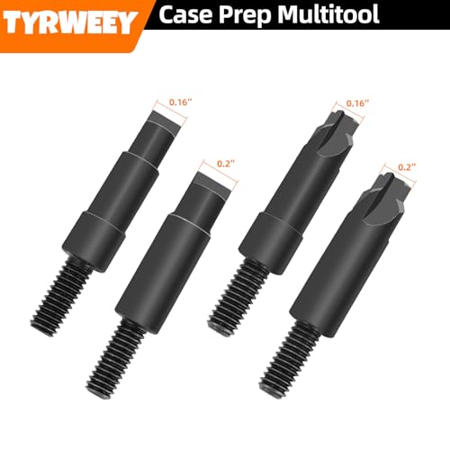 Case Prep Multitool, Case Chamfer Deburring Tools for Reloading - color: Orange