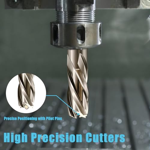 1PC M2 HSS Annular Cutter 3/4" Dia 1" Cutting Depth 3/4" Weldon Shank - size: 1-piece 3/4", style: HSS 1" Cutting Depth