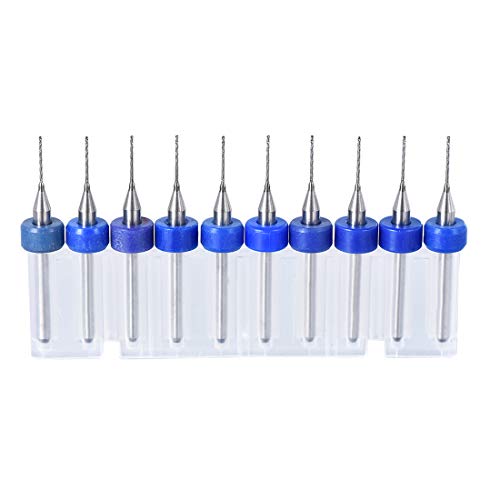 uxcell PCB Drill Bits 0.5mm Tungsten Carbide Rotary Tool 1 Set (10 Pcs) - size: 0.5mm,1Set (10Pcs)