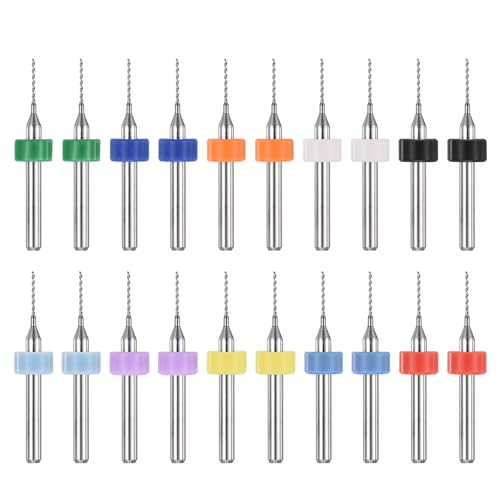 PATIKIL 20 Pack 0.7mm Micro Drill Bits Carbide Tungsten Steel - size: 0.7mm