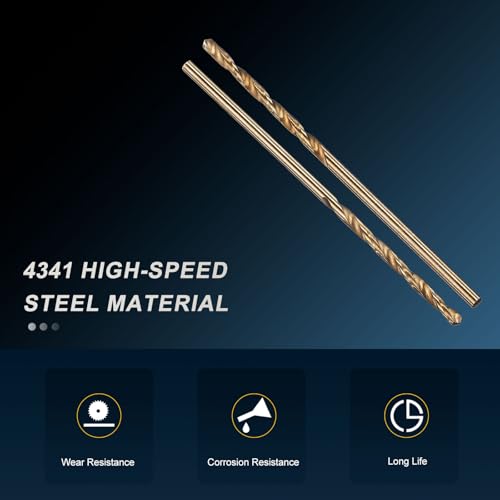 PATIKIL #50 Drill Bit Micro 4341 High-Speed Steel for Thin Metal 5 Pack - size: #50