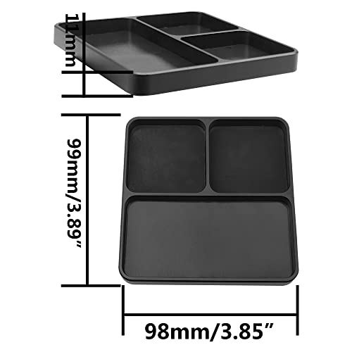 RC Screw Tray Magnet Screws Holder Plate Screw Organizer Tool (Black - color: Black