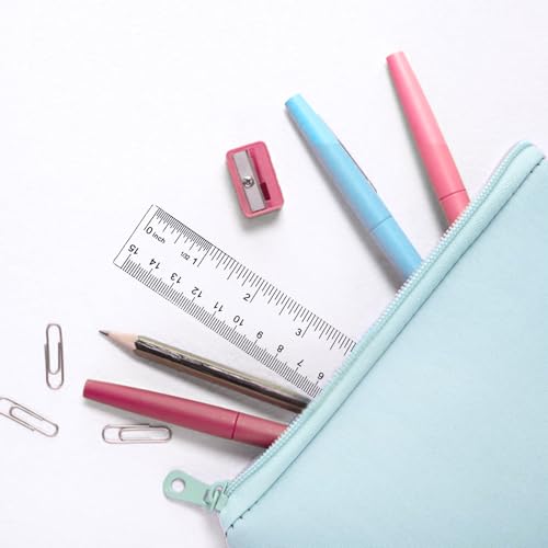 6 Inch Ruler, Clear Plastic Ruler, 2PCS - size: 6 Inch + 6 Inch