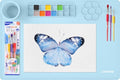 Silicone Painting Mat, 23.6x15.8in Art Craft Mat with Brushes - color: Blue