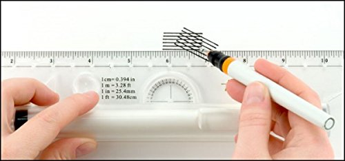 Acurit Rolling Ruler - A Must Have 4-in-1 Tool for Any Artist, Perfect for Illustrations, Drawings, Measurements, Line and Angle Drawing, & More! - Single - size: Single