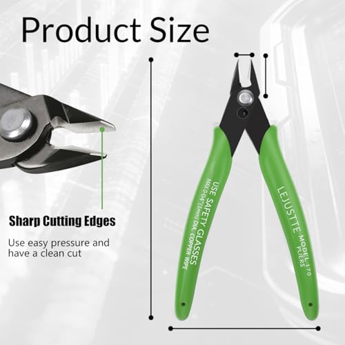 5 Inch Flush Cutters, 2 Pack Small Wire Cutters, Micro Flush Cut Pliers Side Cutters Snips Zip Tie Sprue Cutter for Jewelry Making, Floral, Electronics, Model Craft, Filament, 3D Print - color: 2 Pack