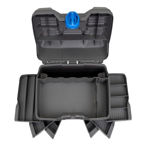 Flambeau Outdoors NextGen 6/0 Tackle Box, 6 Trays, 25-Piece Kit, Dark Gray
