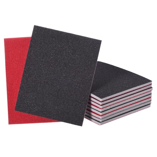 10Pcs 60Grit Sanding Sponges, 5.5x4.5In Hook & Loop Black - size: 60 Grit