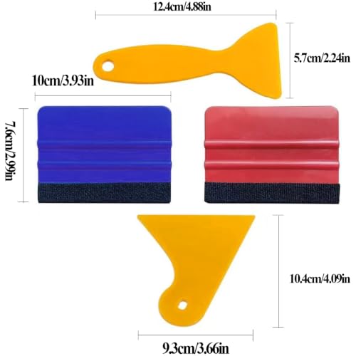 4pcs 4Inch Felt Edge Squeegee for Vinyl Wrap & Tint