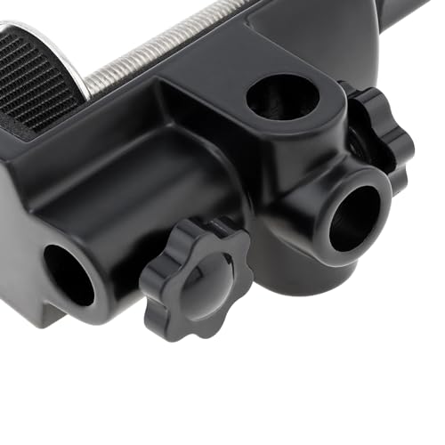 RTNLIT Desk Lamp Clamp, 0.49in/12.5mm 4 Hole Metal Table Mounting Clamp - color: Black