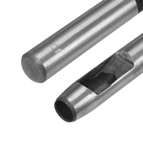 HARFINGTON Hollow Punch for Leather 10mm Round Hole Punch Tool for Belt Puncher Carbon Steel Single Punch for Watch Belts Cut Leather Craft Rubber Paper Fabric Plastic Soft Material - size: 10mm