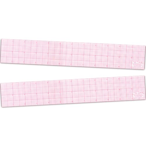 Zonon 2 Pack Clear Sewing Ruler 2 X 12 Inch Plastic Ruler for Quilting