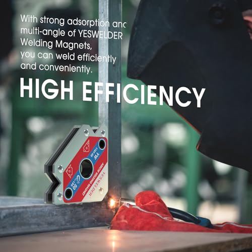 YESWELDER 4-Pc Welding Magnet Set, 50 lb Holding Power Welding Accessories - size: 50lb