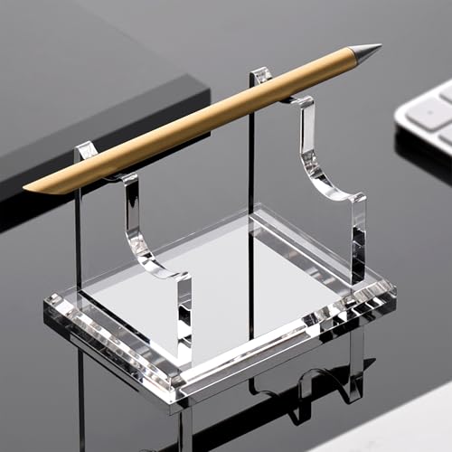 SANRUI 2 Tier Acrylic Pen Holder Display Stand, Clear Desk Pencil Rack - style: 2 Tier
