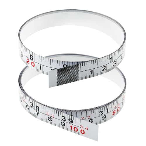 2 Packs 1/2-Inch Self-Adhesive Measuring Tape, 39 Inch or 100cm - size: 39 Inch
