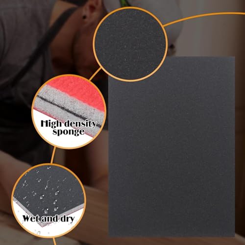 1200 Grit Sanding Sponge, Wet Dry Sanding Block, 20 Pcs - size: 1200 Grit