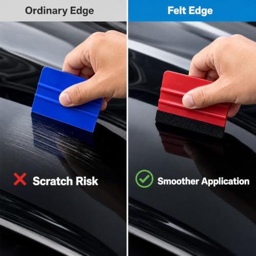 4pcs 4Inch Felt Edge Squeegee for Vinyl Wrap & Tint