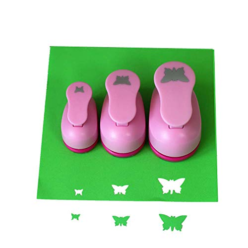 CADY Crafts Punch Set 8mm 15mm 25mm Paper Punches 3pcs/Set (Butterfly) - color: butterfly