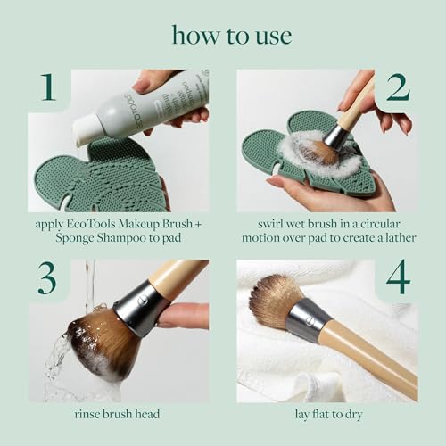 EcoTools Brush Cleaner Mat + Deep Clean Shampoo Bundle, 2 Piece Set - size: 2 Count (Pack of 1)