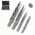 Lichamp 4pc M2 HSS Taper Reamer Set for Steel 3/8-3/4in