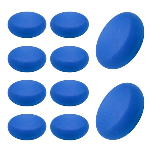 10PCS Car Foam Applicator Pads, 3.78" Round Auto Hand Polishing Pads, Compound Vehicle Detailing Sponges for Waxing, Paint, Ceramic, Glass (Blue) - color: Blue