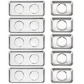 SINJEUN 10 Pieces Rectangle Magnetic Tray, 3.6 x 2.5 Inch and 5.9 x 2.5 Inch Magnetic Tray Set, Stainless Steel Magnetic Tray Holder for Screws, Nut, Bolt and Metal Part - size: 3.6 x 2.5 Inch 5.9 x 2.5 Inch Rectangle