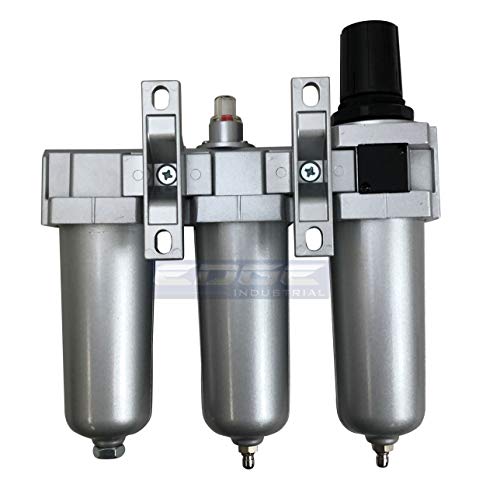 3 Stage, Heavy Duty Industrial Grade Filter Regulator Coalescing Desiccant Dryer System For Compressed Air Lines, Metal Bowls, Great For Paint Spray And Plasma Cutter (3/4" Npt, Manual Drain) - style: 3/4" NPT, MANUAL DRAIN