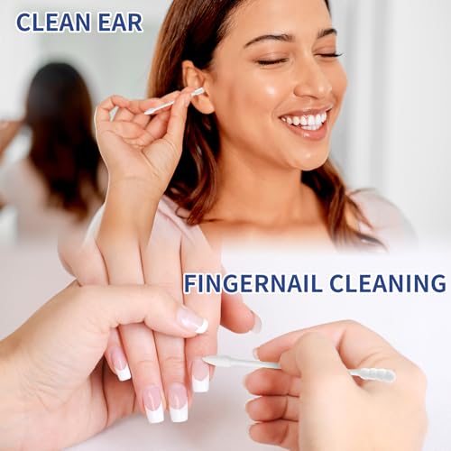 Pointed Tip Cotton Swabs, 800 Count Double Tipped Precision Tips Cotton Buds Spiral Head with Paper Stick, Cotton Buds for Makeup, Personal Care, Crafts(Pointed+Spiral Head) - size: Pointed+Spiral Head