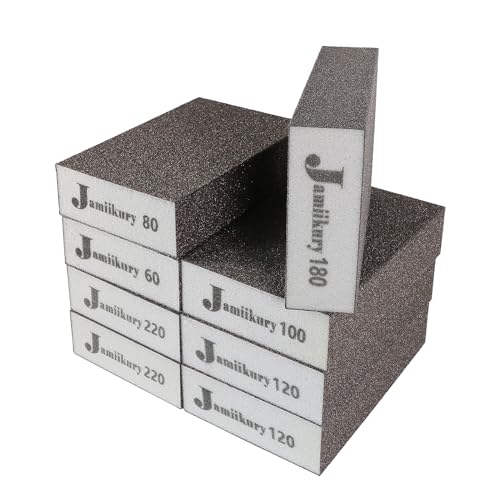 8pcs Mix Grit Sanding Block - 60/80/100/120/180/220 Grit - size: 60/80/100/120/180/220 Grits