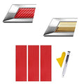 Bowtie Emblem Vinyl Front Grill Wrap Decals for Chevy（3PC,Red） - color: Red 3