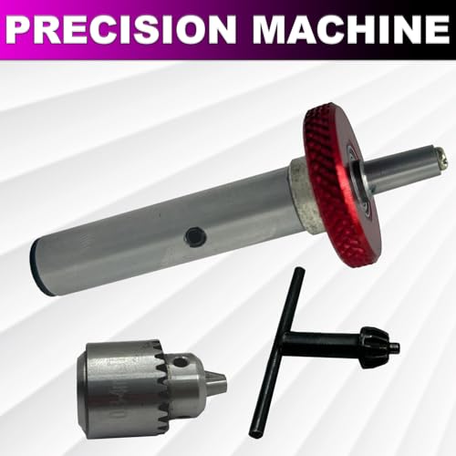 MachEl's Precision Fine Micro Drill Mill Adapter with Miniature Quill 1/2" Shank and JT0 Drill Chuck (0.3-4 mm) - Manual Feed Control for Drill Breakage Avoidance - with Superior Tool Accessories