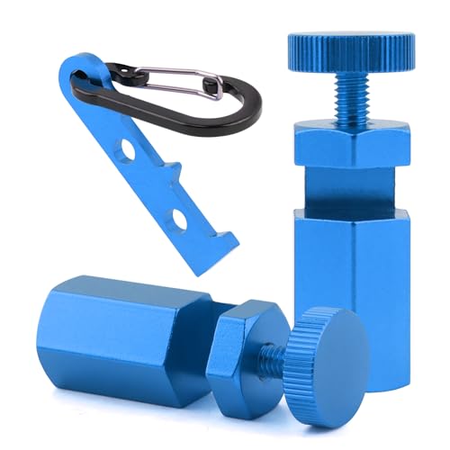 2PCS Tall Stair Gauges for Circular Saw with Holder and Hook, Precision Framing Square Jig for Speed Square & Circular Saw Guide, Framing Square Stops for Carpentry Squares (Blue) - color: Blue