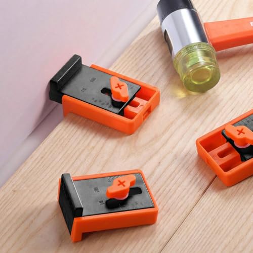 M MEEPO 20-Pack Upgraded Flooring Spacers, 1/4" to 1" (6-25mm) Adjustable Gap, Stable Wide-Base Design Never Slip or Fall, Professional Laminate Wood & Vinyl Plank Flooring Tools for DIY Installation