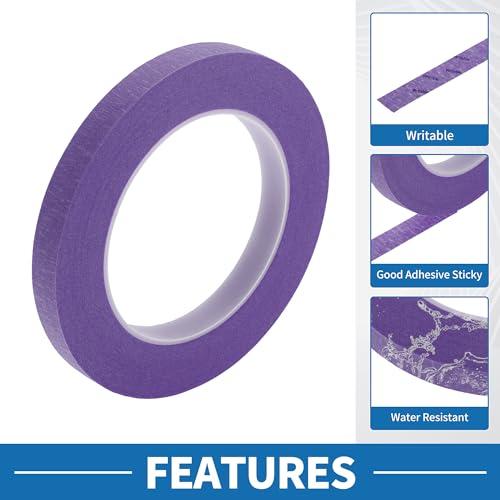 Painters Tape Easy Removal 0.5 Inches x 52.5 Yards Purple - color: Purple, size: 0.5 Inches x 52.5 Yards