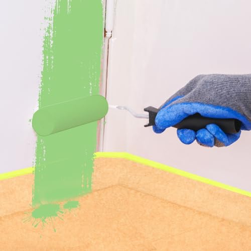 HARFINGTON Pre-Taped Masking Paper 6 in x 49 FT Yellow - color: Yellow, size: 6 IN x 49 FT