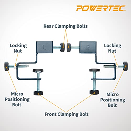 POWERTEC 72222 Cabinet Hinge Jig w/Drawer Front Installation Clamps Kit, Concealed Hinge Jig w/ 35mm Forstner Bit, Drawer Face Clamp for Cabinet Door Mounting, Cabinet Hardware & Drawer Front Panel - style: Concealed Hinge Jig + Front Installation Clamps